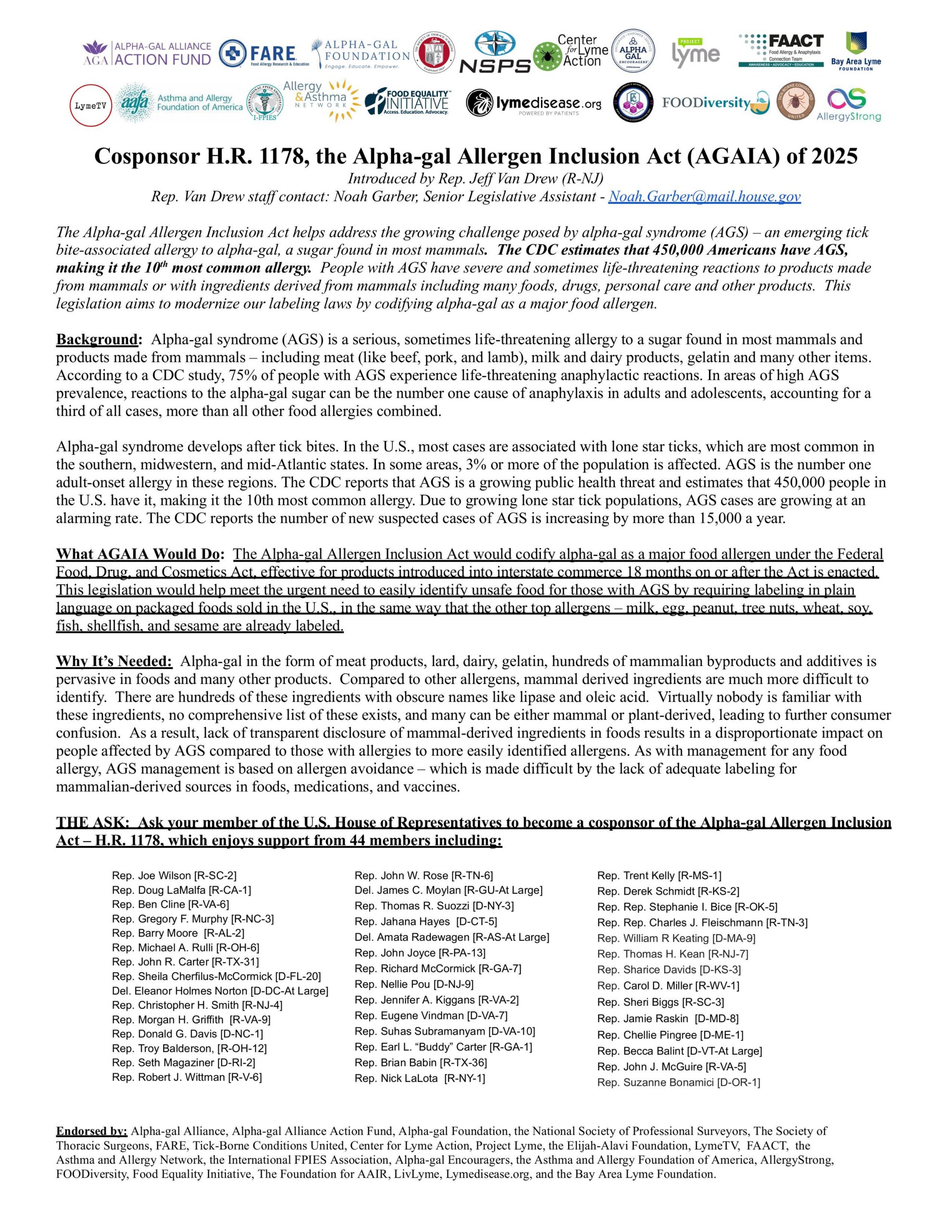 Alpha-gal Allergen Inclusion Act one pager MASTER NOV 22 2025 (1)